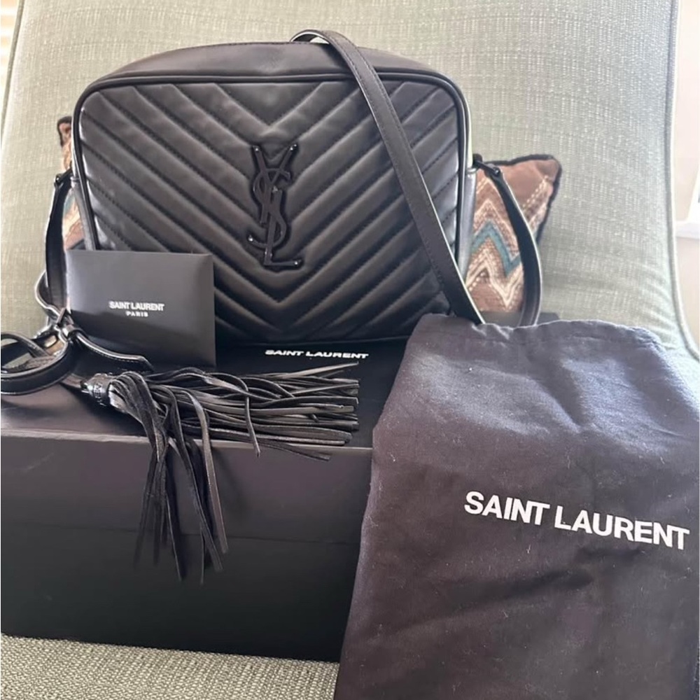 Saint Laurent Black Quilted Shoulder Bag